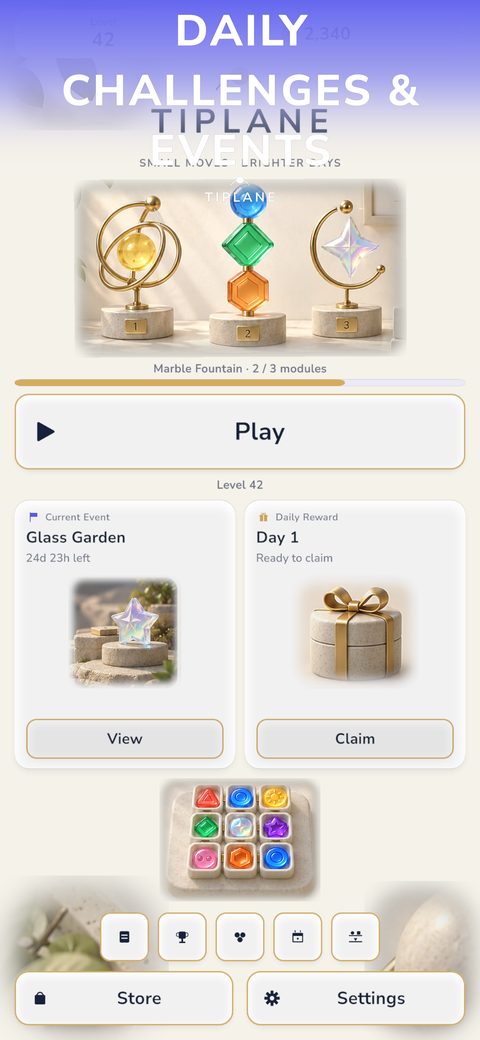 Tiplane daily challenges and events